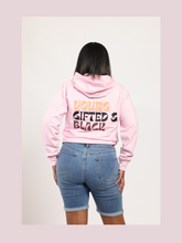 Load image into Gallery viewer, Light Pink Young, Gifted, and Black Hoodie

